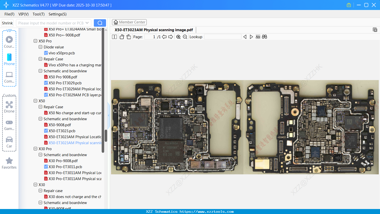 VIVO X50-ET3023AM Physical Scanning Image